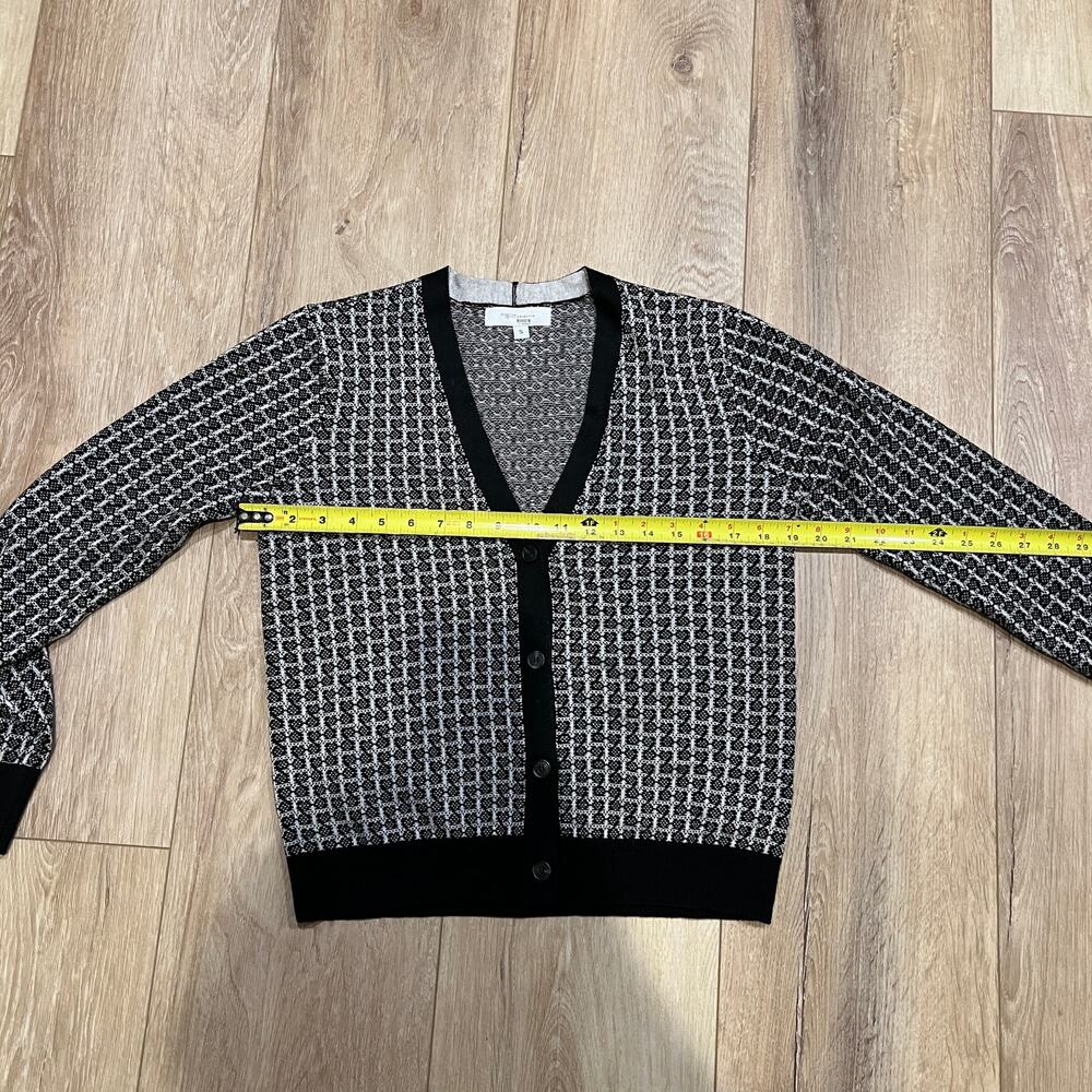 ROSETA GETTY Women's Jacquard Cardigan With Contrast Trim Size S - Picture 7 of 11